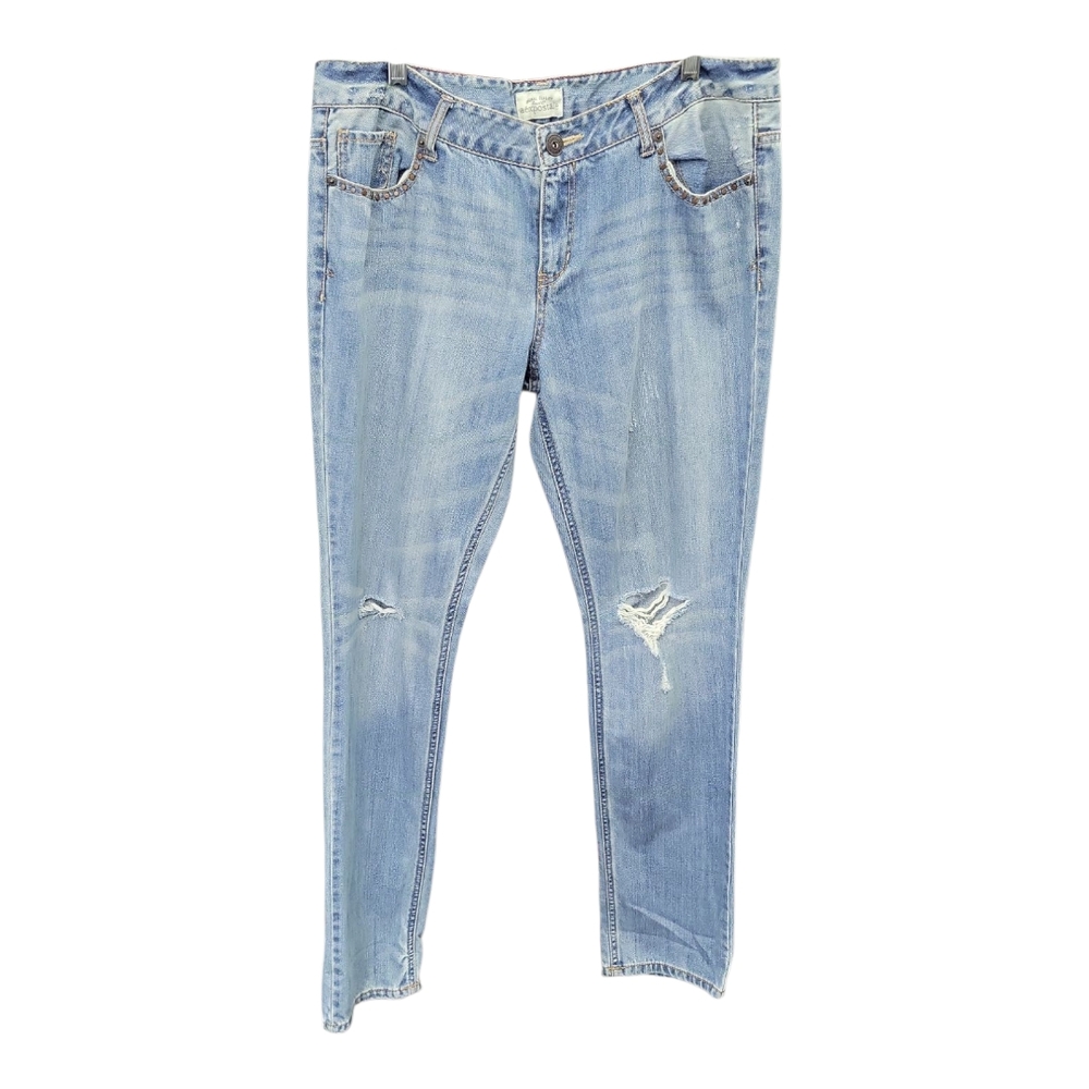 Aeropostale Blue Bayla Skinny Jeans with Classic Distresses Style